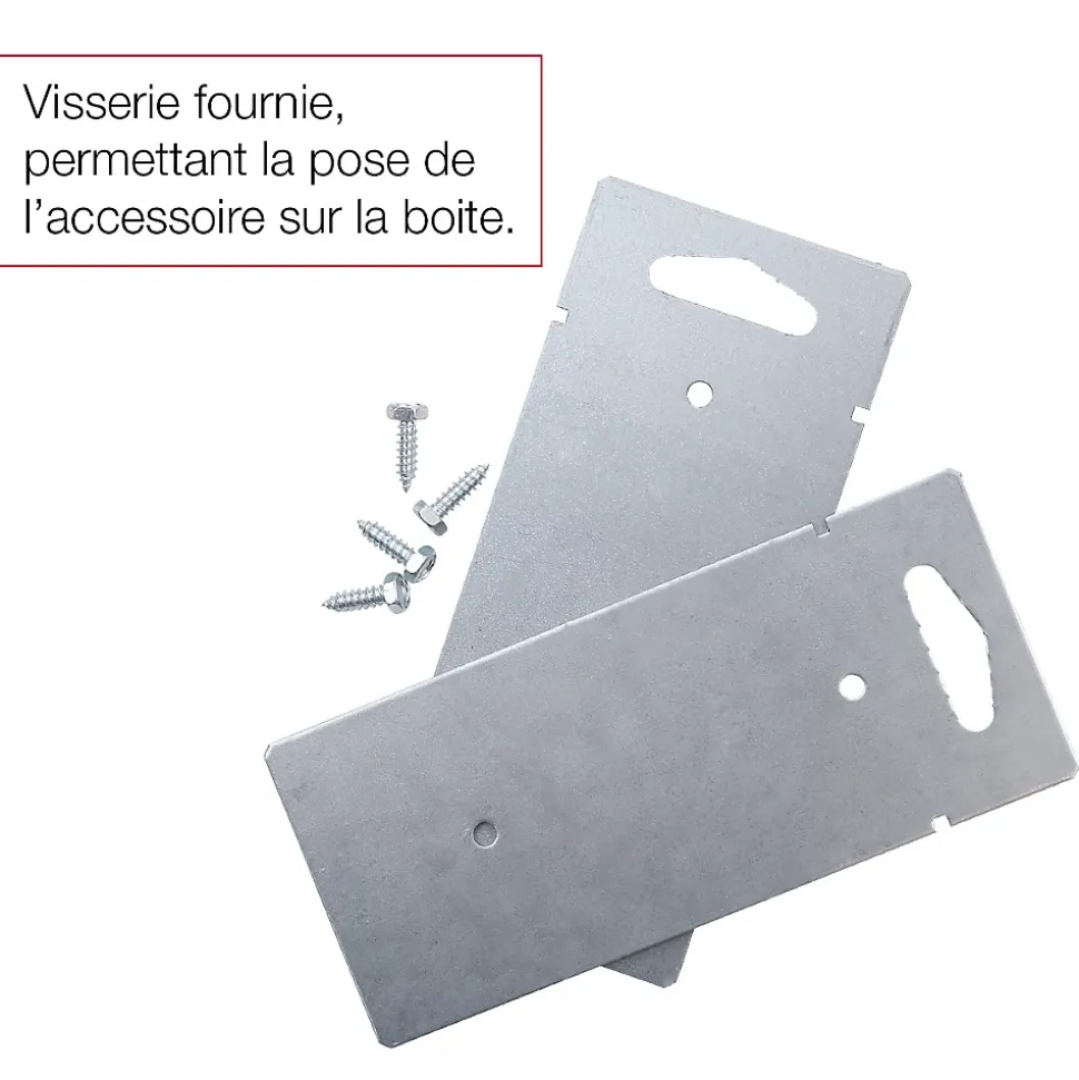 Pied latéral à sceller Noir Sablé RAL 2100 MS