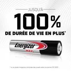 Pile AAA LR3 Energizer Max vendue par 16 pièces