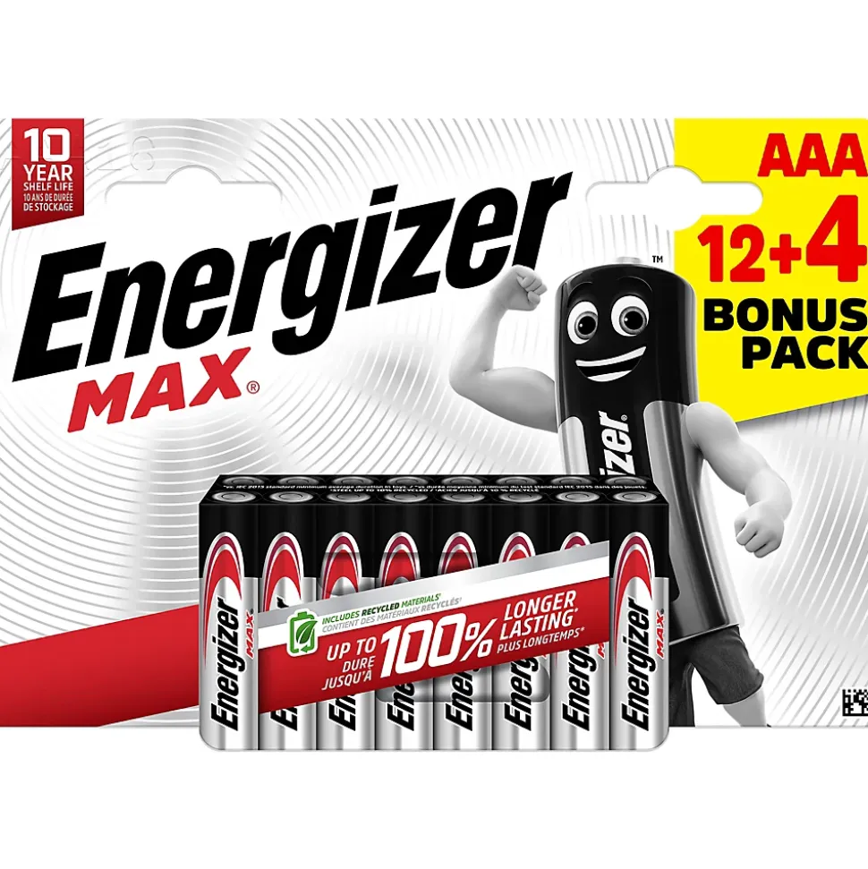 Pile AAA LR3 Energizer Max vendue par 16 pièces