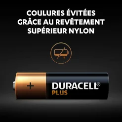Pile alcaline AA (LR6) Duracell Plus non rechargeable, lot de 12