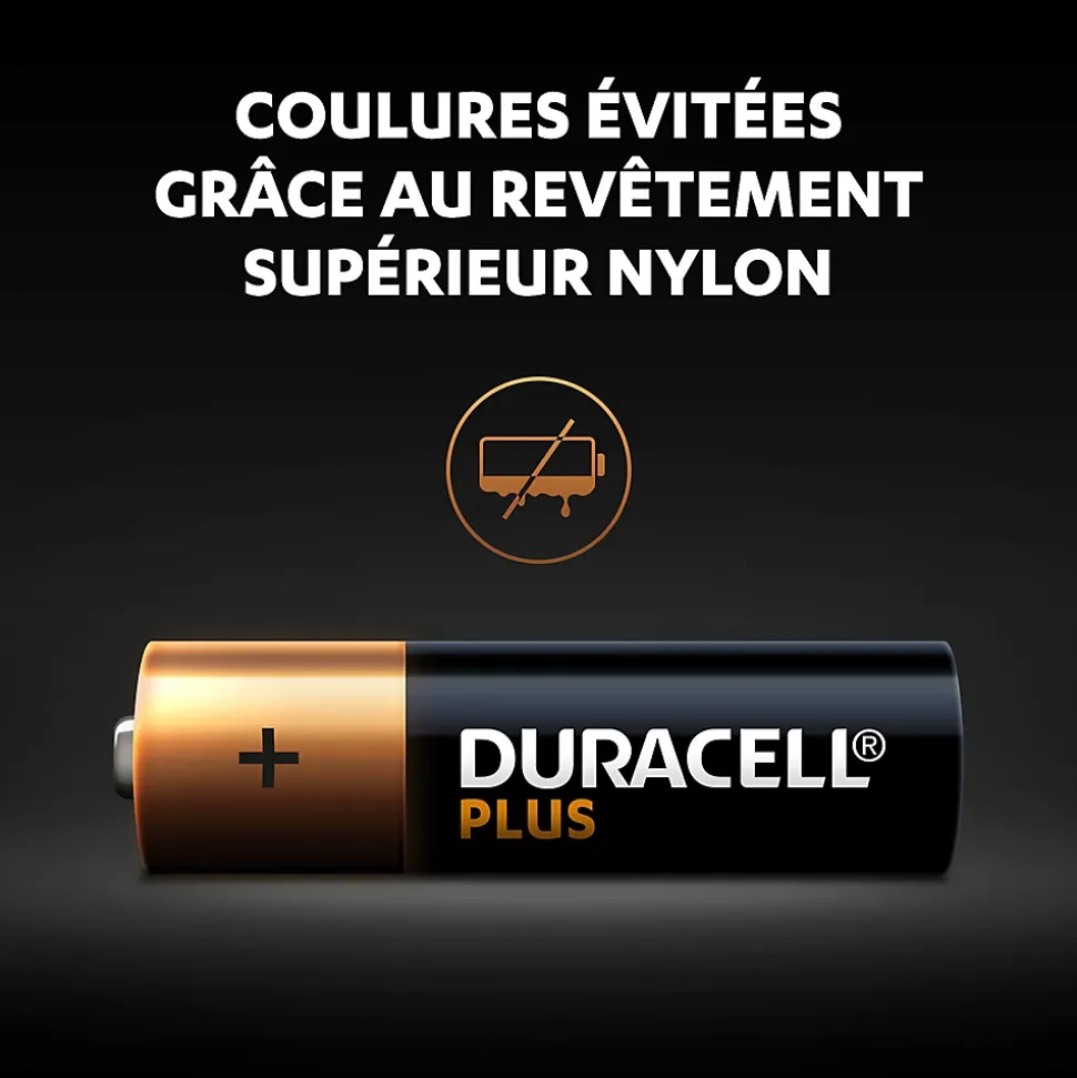 Pile alcaline AA (LR6) Duracell Plus non rechargeable, lot de 12