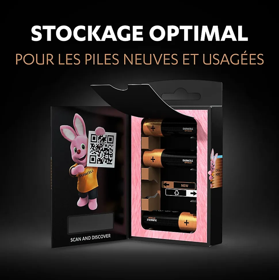 Pile alcaline AA (LR6) Duracell Optimum, lot de 12