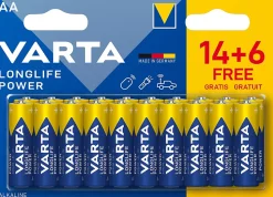 Pile alcaline AA (LR6) Varta Long-life Power, lot de 2