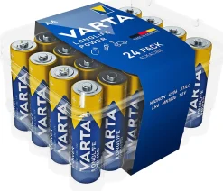 Pile alcaline AA (LR6) Varta Long-life Power, lot de 24