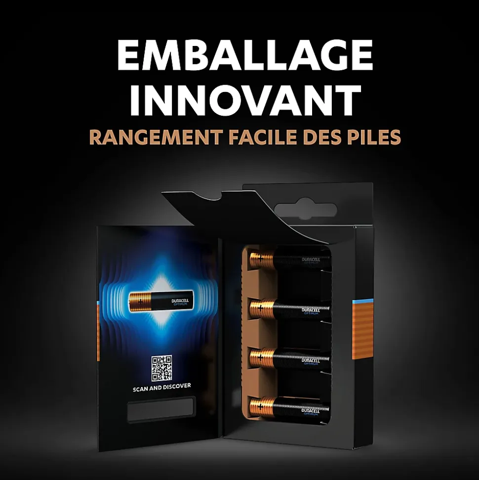 Pile alcaline AAA (LR03) Duracell Optimum, lot de 6