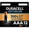 Pile alcaline AAA (LR03) Duracell Optimum, lot de 12