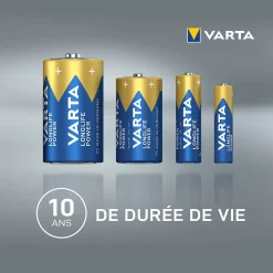 Pile alcaline AAA (LR03) Varta Long-life Power D, lot de 20