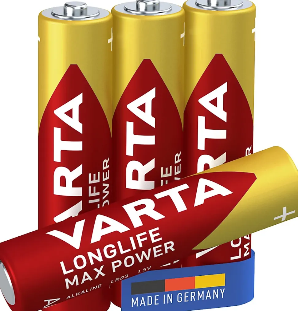 Pile alcaline AAA (LR03) Varta Long-life Max Power, lot de 4