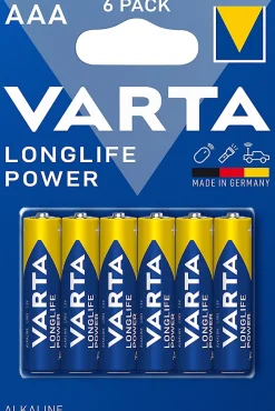 Pile alcaline AAA (LR03) Varta Long-life Power, lot de 6