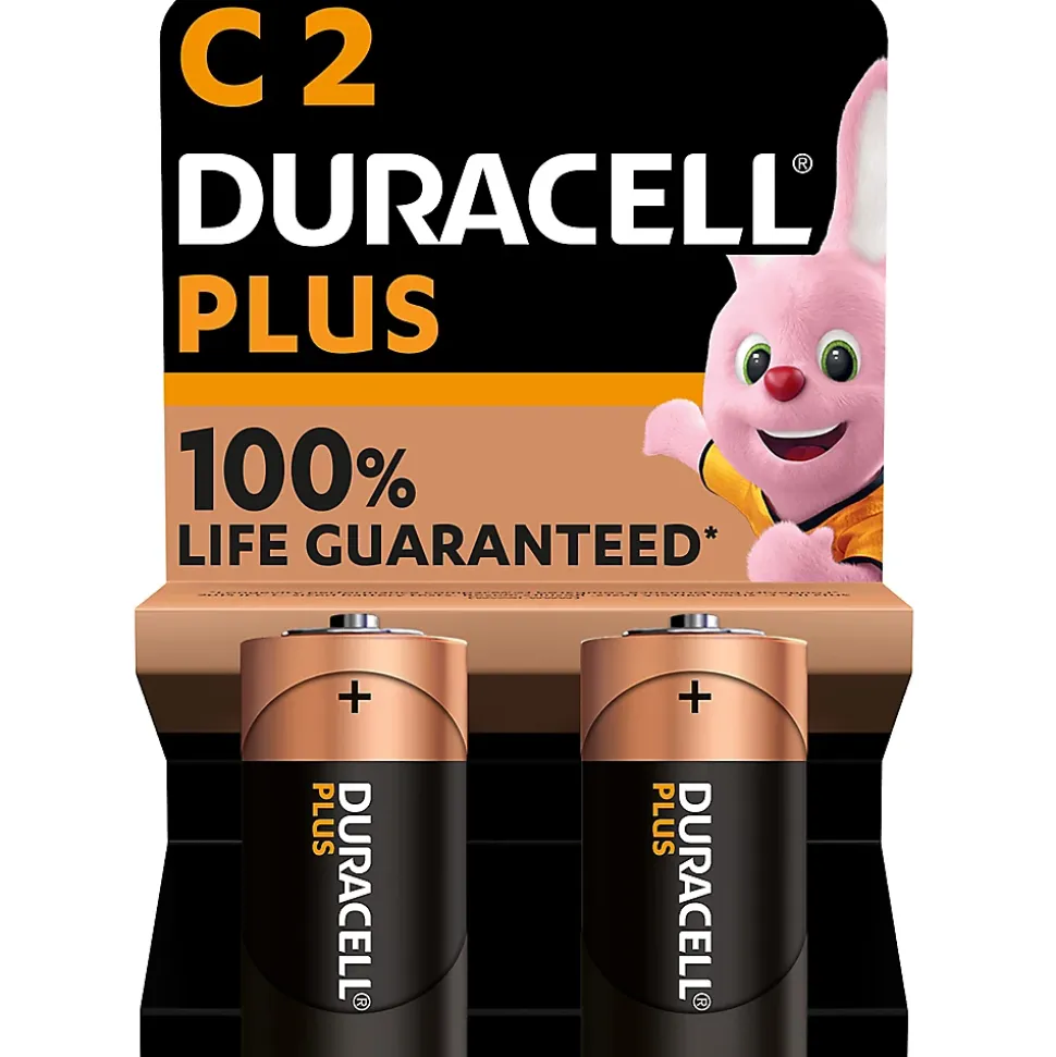 Pile alcaline C (LR14) Duracell Plus, lot de 2