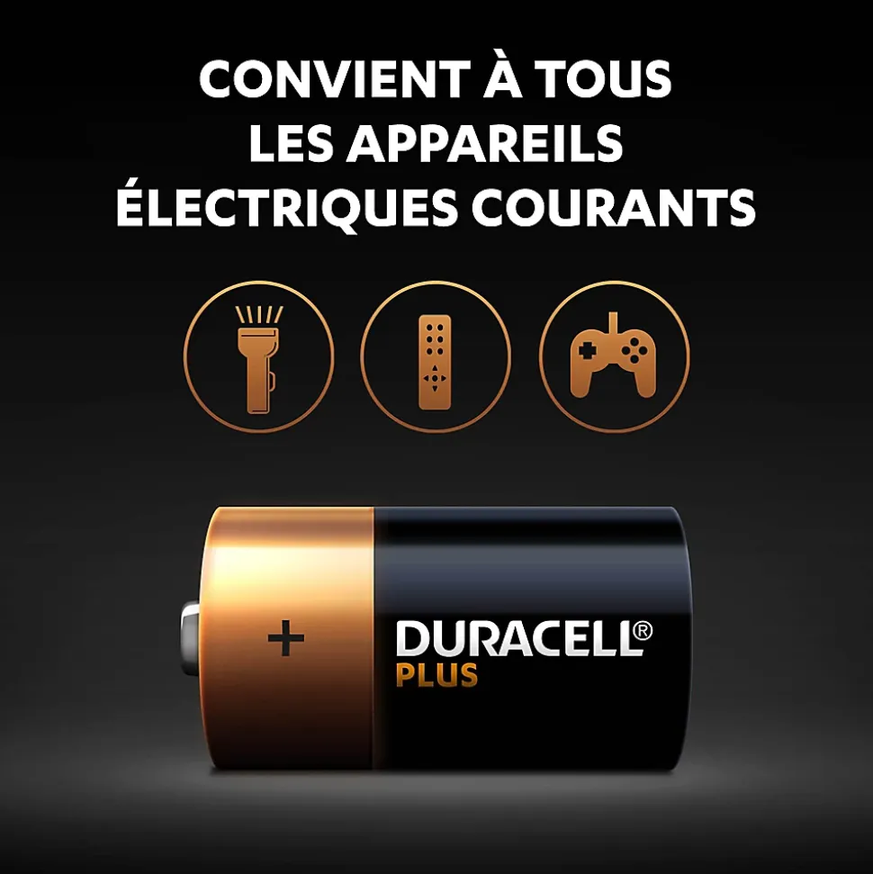 Pile alcaline C (LR14) Duracell Plus, lot de 2