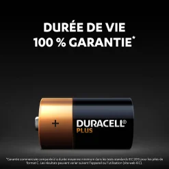 Pile alcaline C (LR14) Duracell Plus, lot de 2