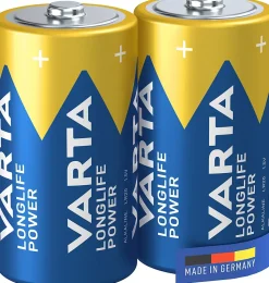 Pile alcaline C (LR14) Varta Long-life Power D, lot de 2