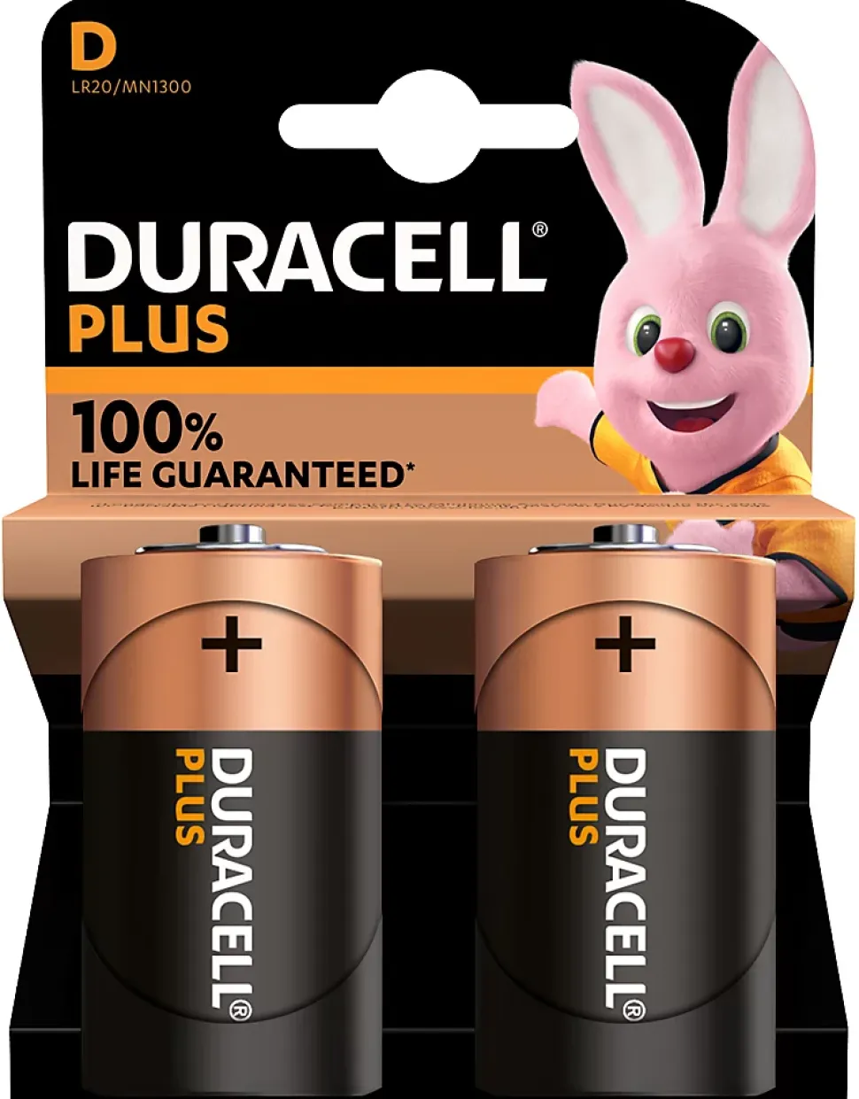 Pile alcaline D (LR20) Duracell Plus, lot de 2