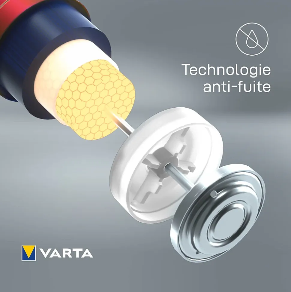 Pile alcaline D (LR20) Varta Long-life Max Power D, lot de 2