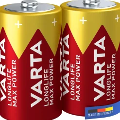 Pile alcaline D (LR20) Varta Long-life Max Power D, lot de 2