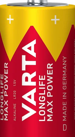 Pile alcaline D (LR20) Varta Long-life Max Power D, lot de 2