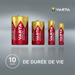 Pile alcaline D (LR20) Varta Long-life Max Power D, lot de 2