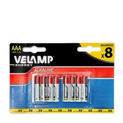 Pile alcaline MINI STILO LR03 AAA 1.5V - Blister de 8