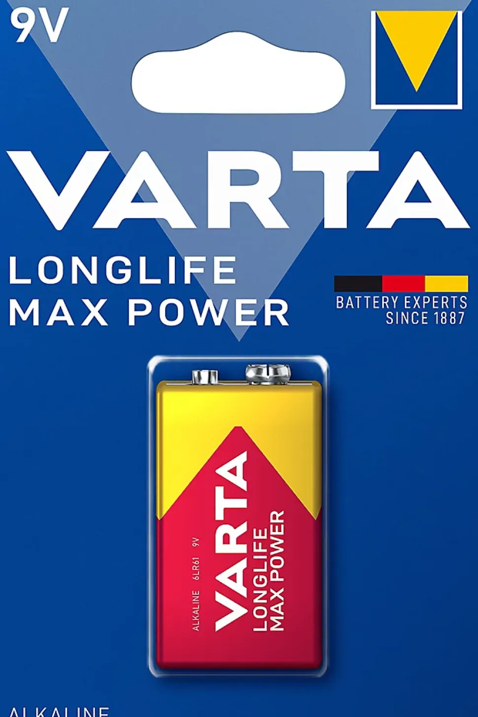 Pile alcaline 9V (PP3) Varta Long-life Max Power