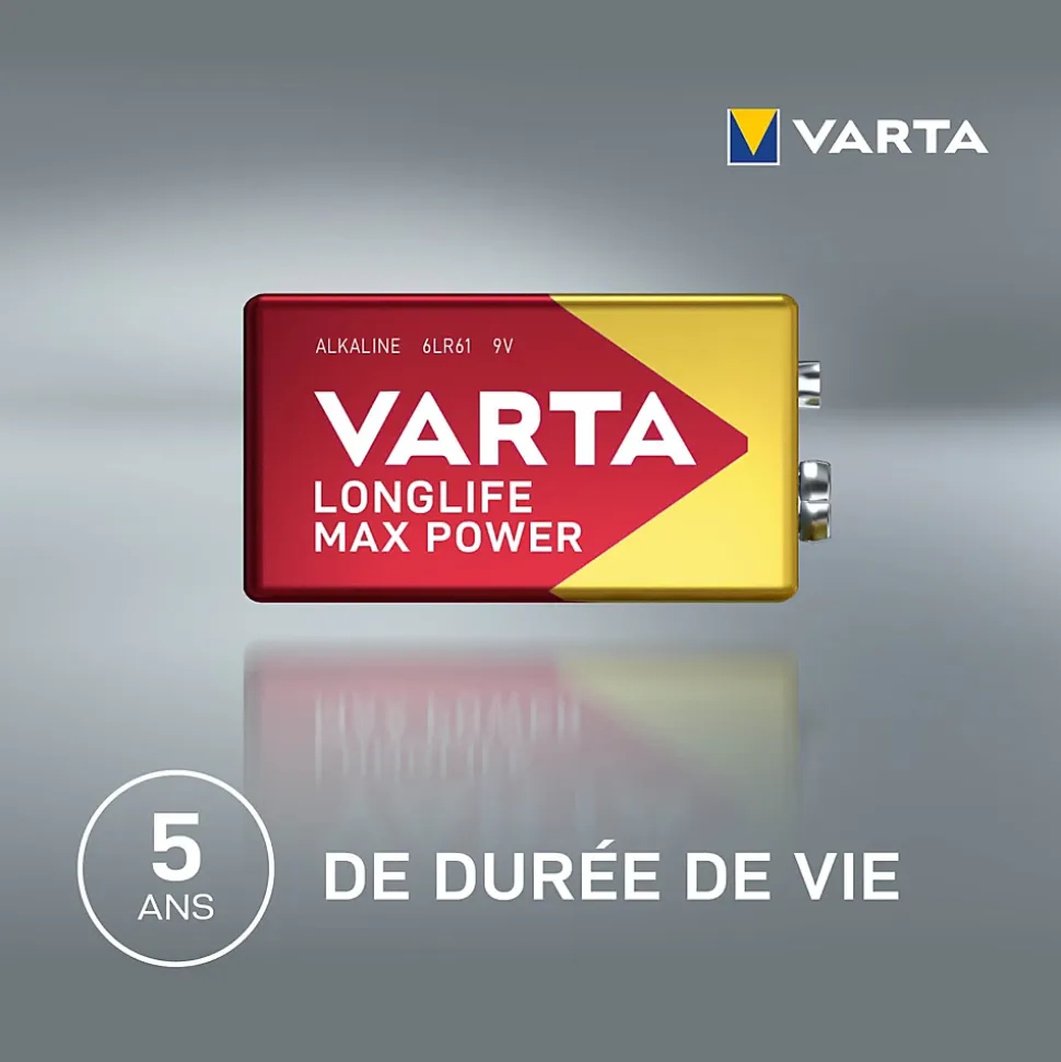 Pile alcaline 9V (PP3) Varta Long-life Max Power