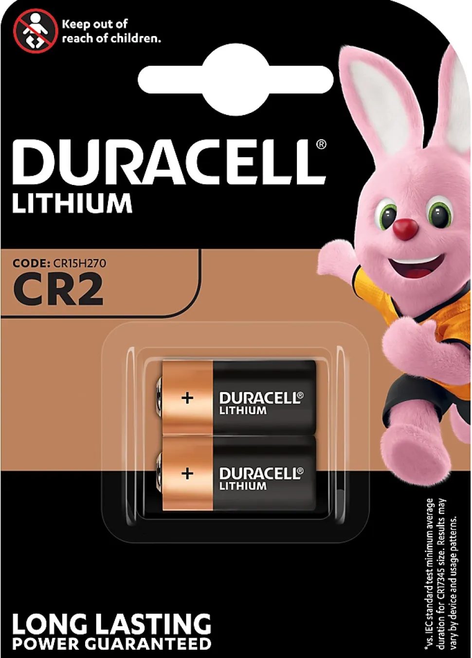 Pile au lithium CR2 Duracell, lot de 2