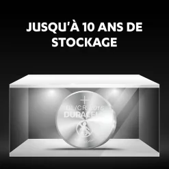 Pile au lithium CR2016 Duracell, lot de 2