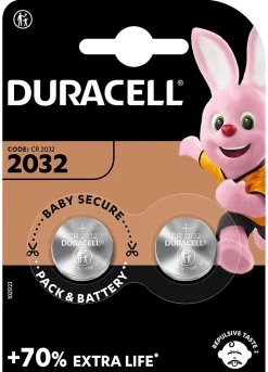 Pile au lithium CR2032 Duracell, lot de 2