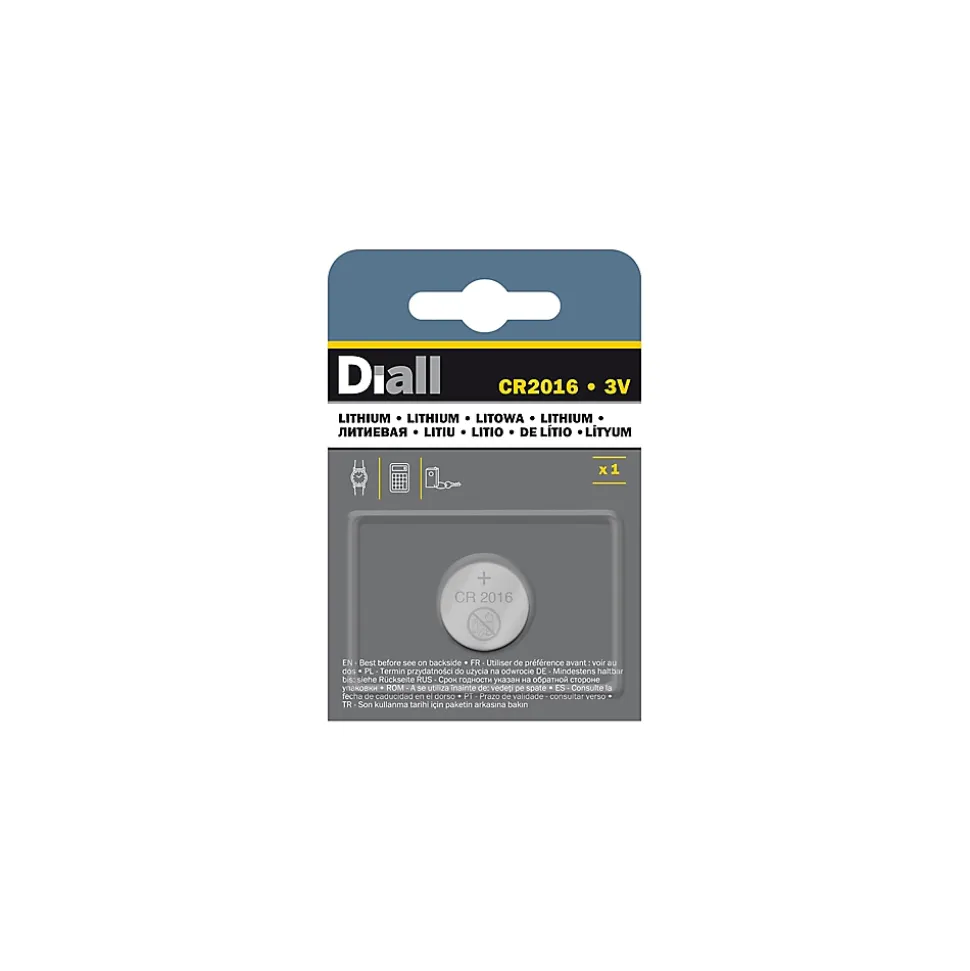 Pile au lithium CR2016 3V Diall, lot de 1