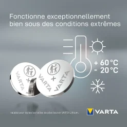 Pile au lithium CR2032 Varta, lot de 5