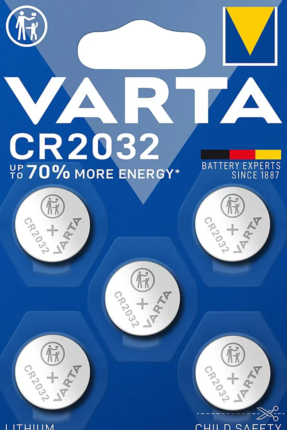 Pile au lithium CR2032 Varta, lot de 5