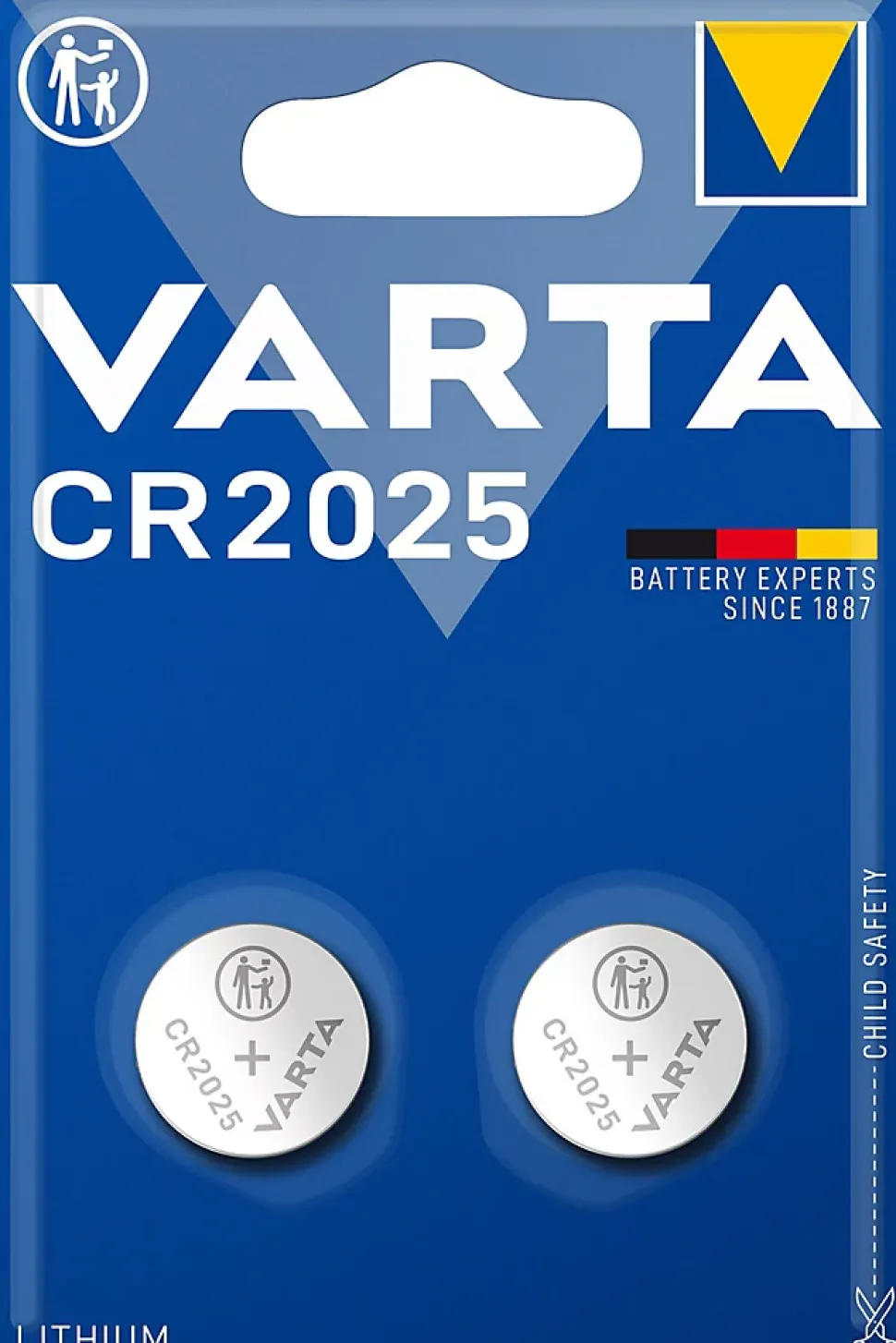 Pile au lithium CR2025 Varta, lot de 2