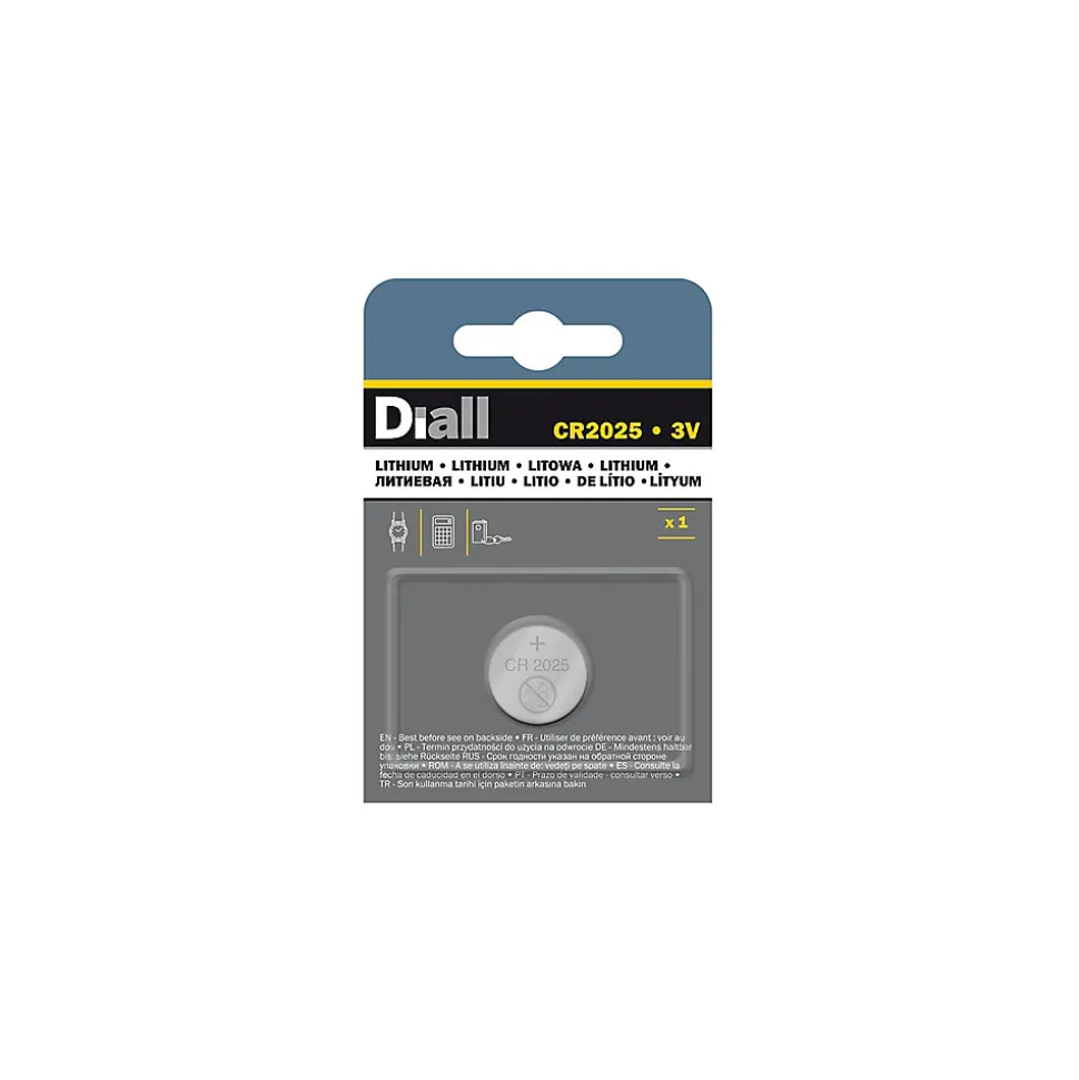 Pile bouton au lithium CR2025 Diall 3V