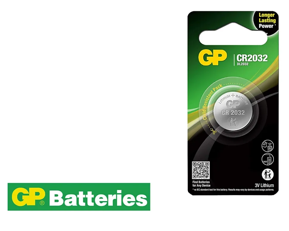 Pile lithium CR2032 - 3V / Pile bouton : CR123A, CR2032, CR2025