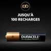 Pile rechargeable AAA (LR03) Duracell 750Mah, lot de 4