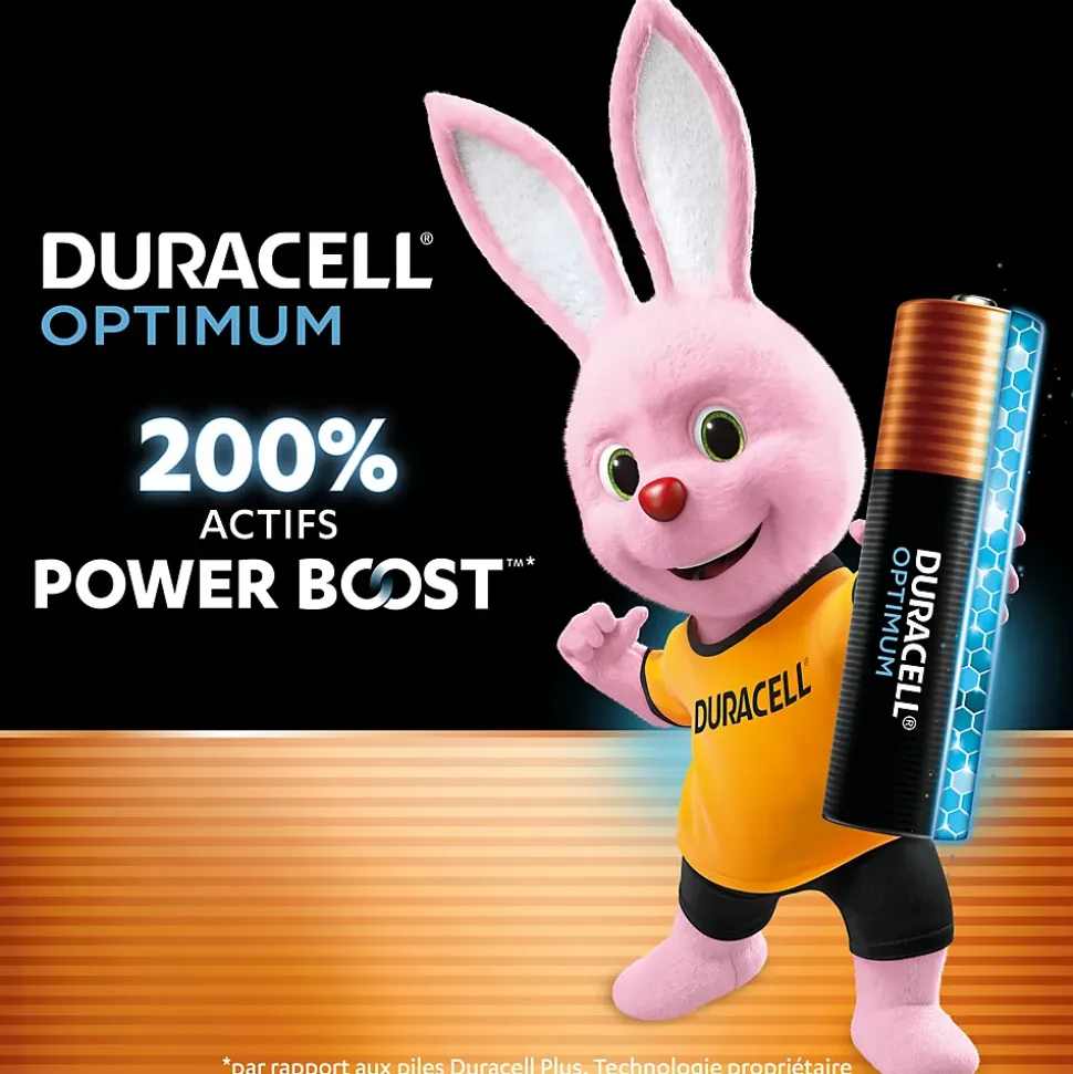 Piles alcaline AAA LR3 Duracell Optimum - lot de 8