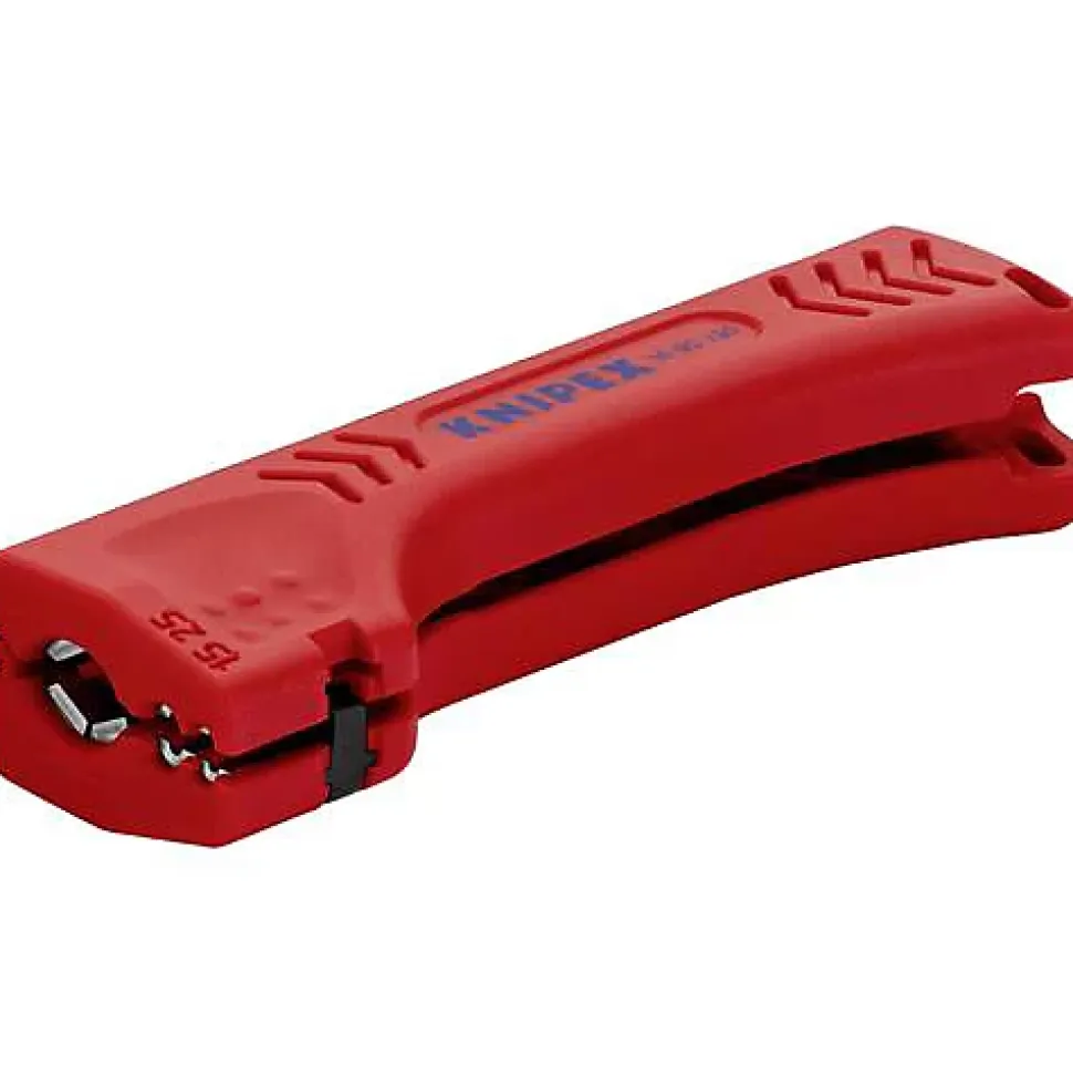 Pince à dénuder universelle 446, 130 mm, pour câbles ronds et environnements humides : butée réglable, ambidextre et anti-chute.