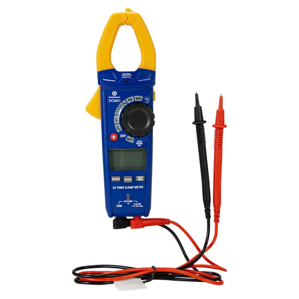 Pince ampèremétrique Jacobsen DCM01 CAT III 400 A - 600 V l.72 P.40 x H.225 mm