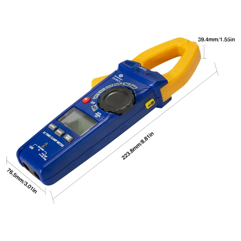 Pince ampèremétrique Jacobsen DCM01 CAT III 400 A - 600 V l.72 P.40 x H.225 mm