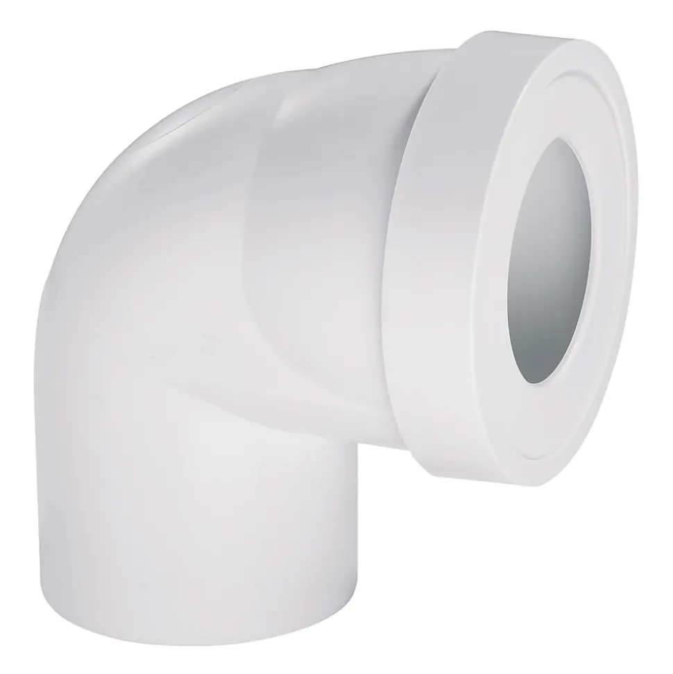 Pipe WC courte coudée mâle 90° Wirquin