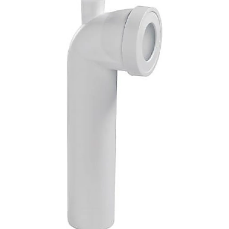 Pipe WC longue coudée mâle avec piquage femelle Ø40 mm