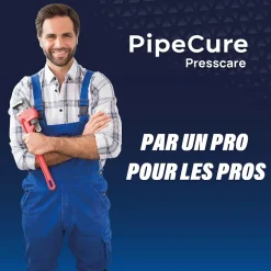 PipeCure Presscare, Kit de 2 Diametres Alesoirs PVC pour Piscinistes en Aluminium Anodise, Lame en carbure disponible