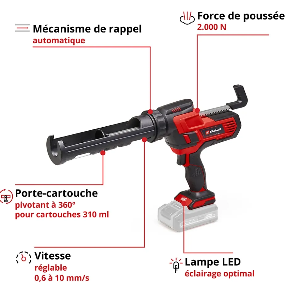 Pistolet à cartouche Einhell TE-SG 18/10 LI - SOLO 18V ( sans batterie)