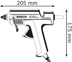 Pistolet à colle BOSCH GKP 200 CE Professional - 0601950703, 500 W, câble amovible 3,5 m