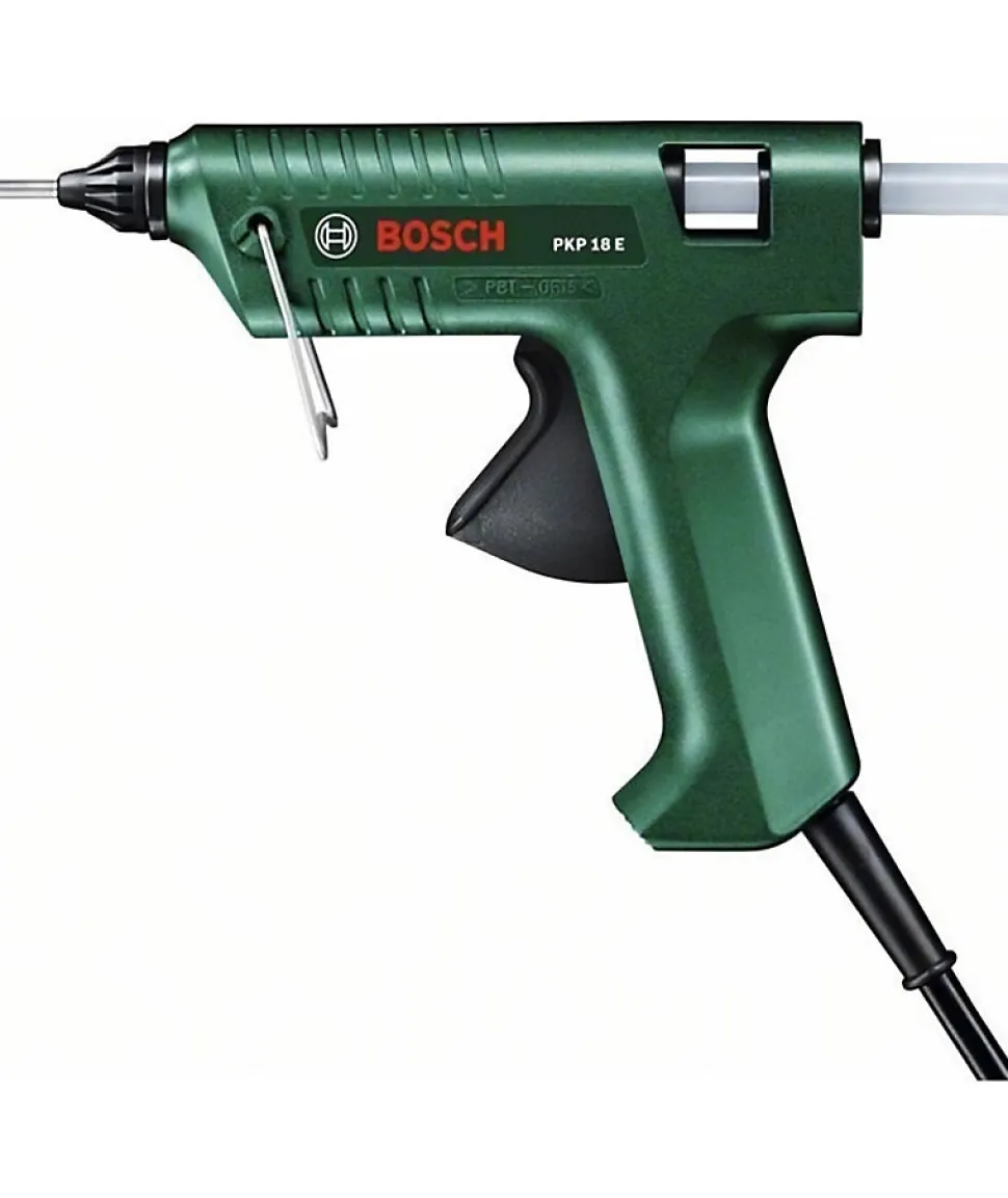 Pistolet à colle BOSCH PKP 18 E Gluey Evergreen - 500 W, câble amovible, LED, coffret de transport
