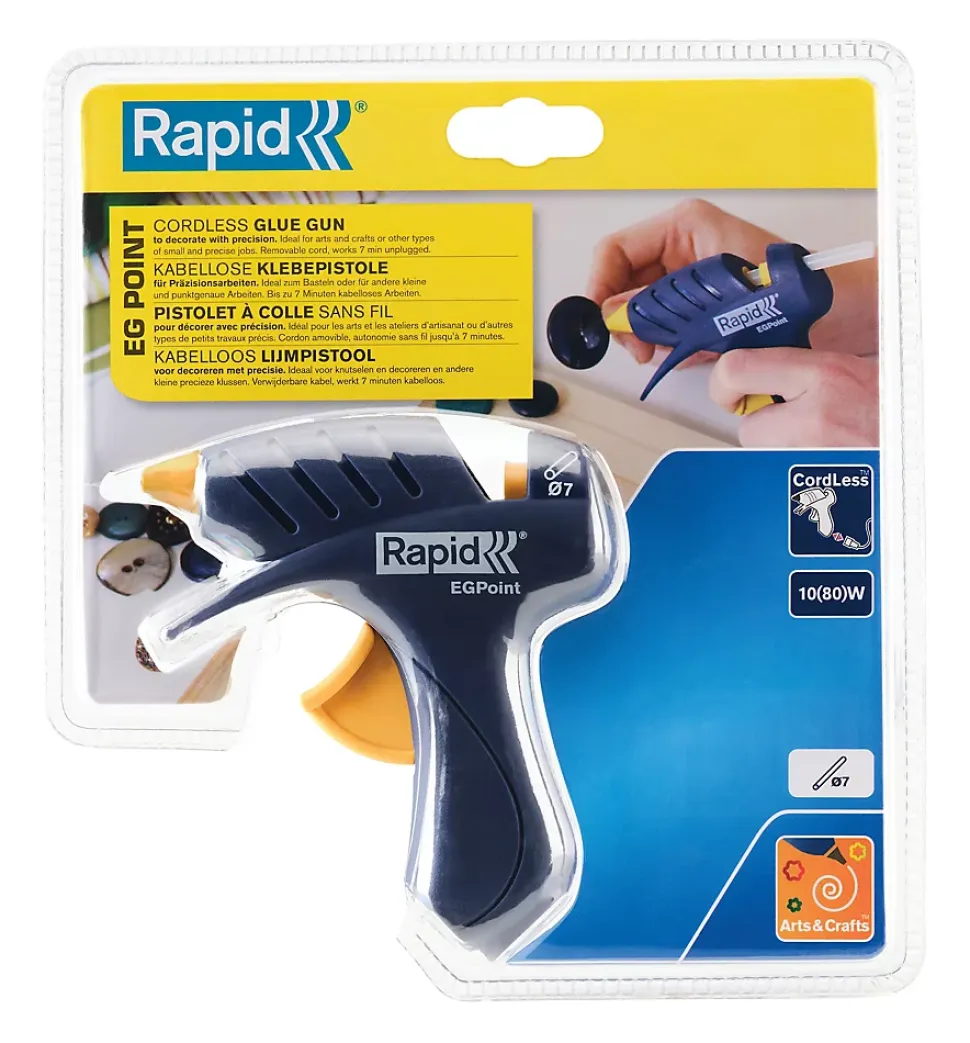 Pistolet à colle 7mm Rapid Point avec cordon amovible sans fil