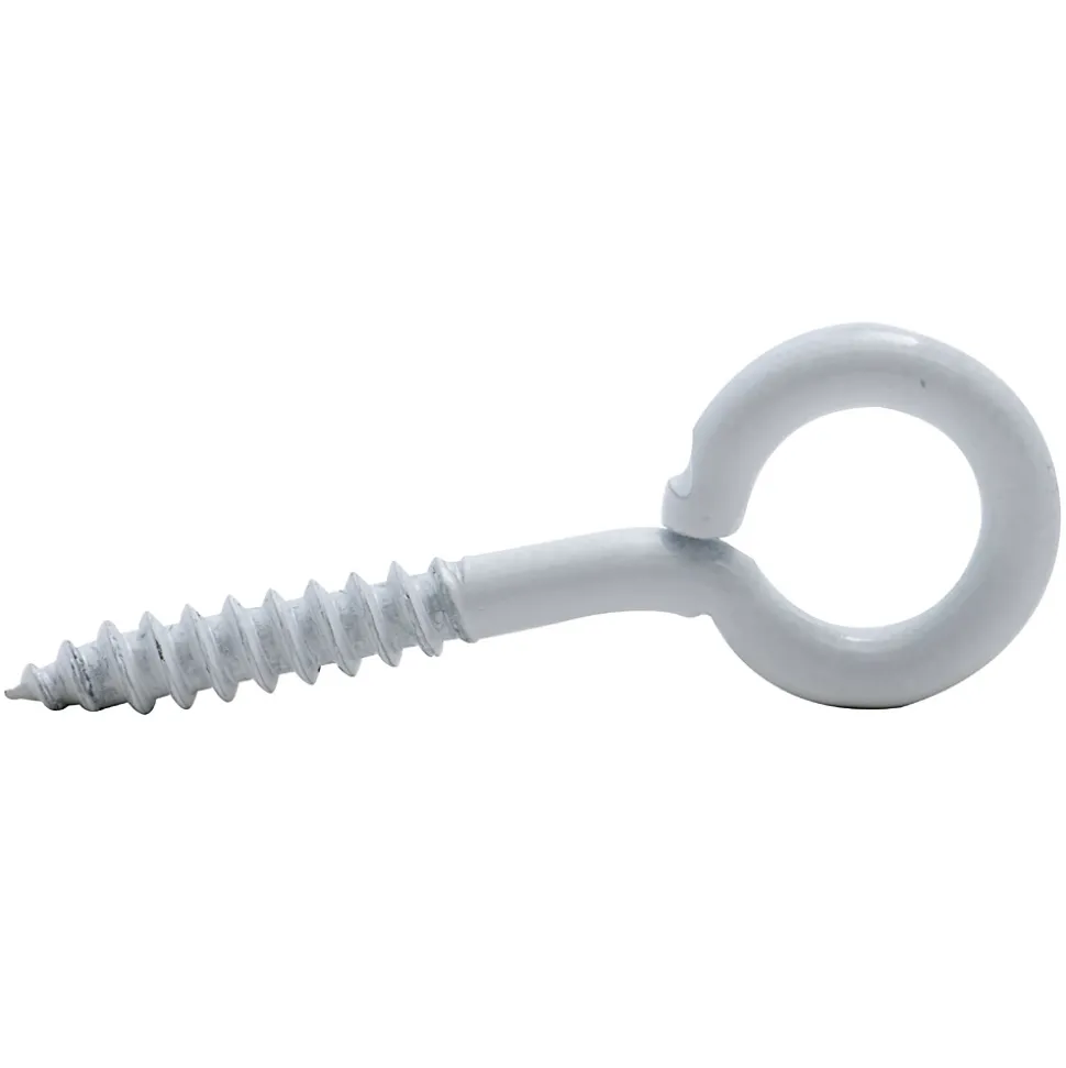Piton à visser plastifié blanc filet bois Viswood