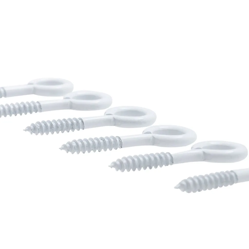Piton à visser plastifié blanc filet bois Viswood