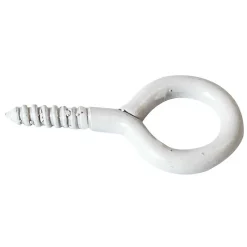 Piton à visser plastifié blanc filet bois Viswood