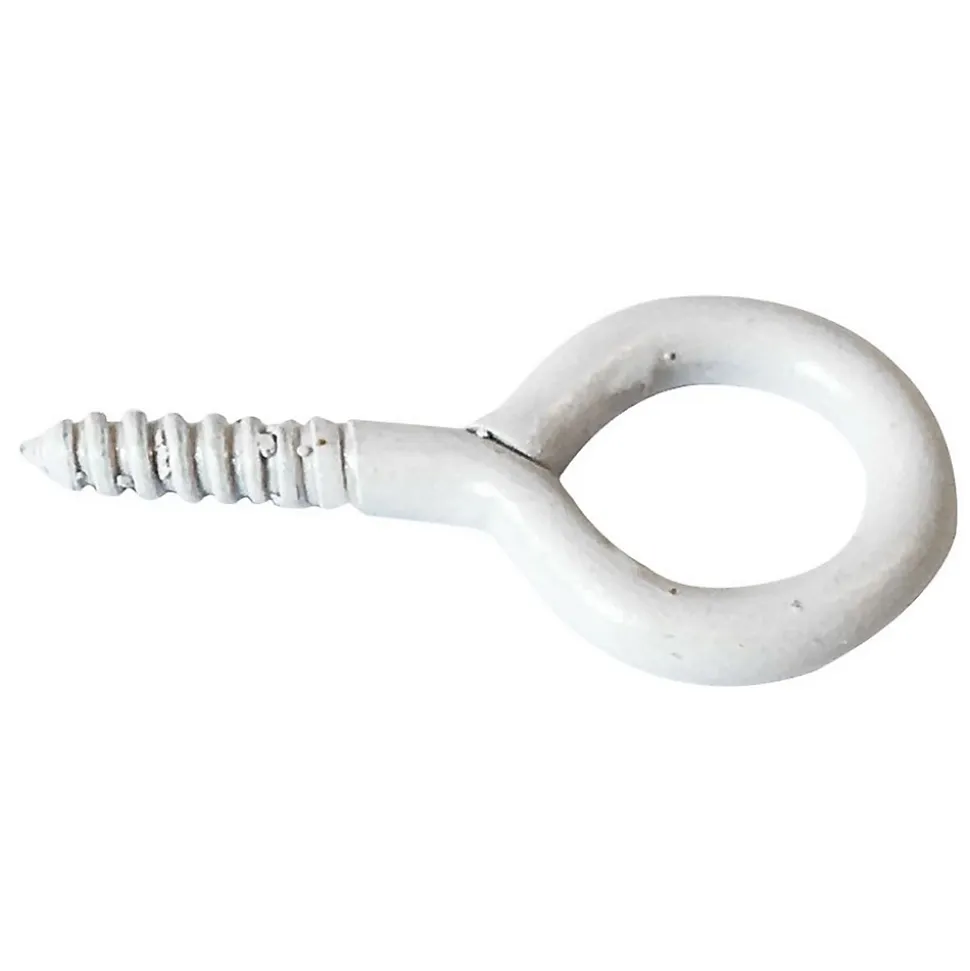 Piton à visser plastifié blanc filet bois Viswood